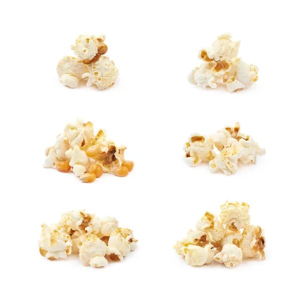 Haufen Popcorn-Flocken isoliert — Stockfoto