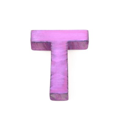 Tek Boyutlanmış ahşap harf izole