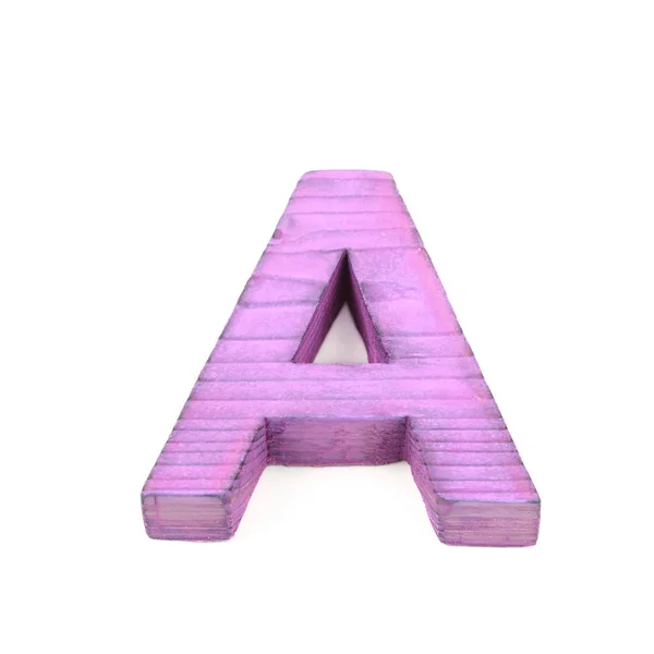 Single sawn wooden letter isolated — Stock Photo, Image