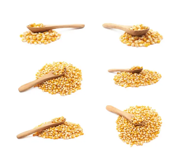 Pilha de grãos de milho isolada — Fotografia de Stock