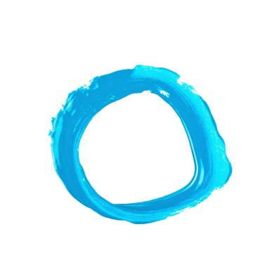 İzole bir boya vuruş ile yapılmış daire