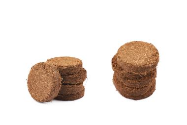 İzole sıkıştırılmış kompost tablet