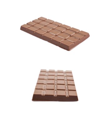 İzole tek çikolata