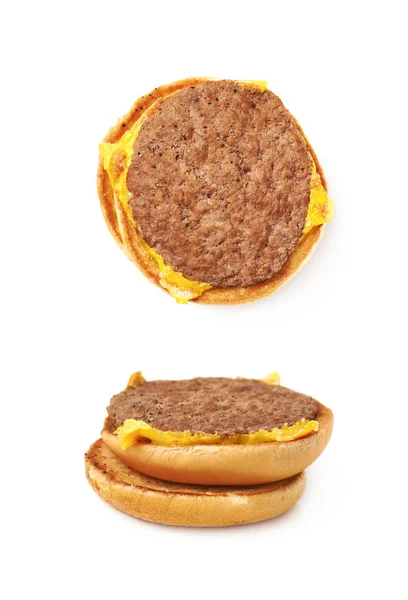 分離された開かれたハンバーガー — ストック写真
