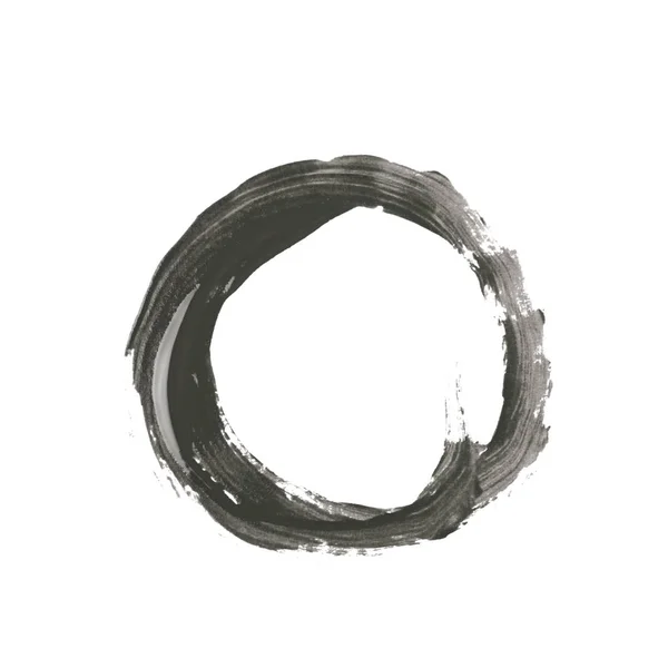 Circle made with a paint stroke isolated — Stock Photo, Image