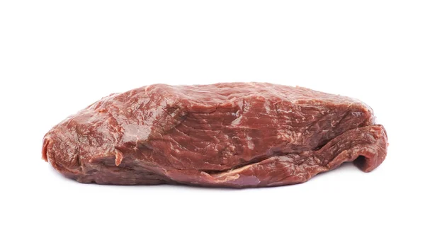 Tranche unique de viande de bœuf isolée — Photo