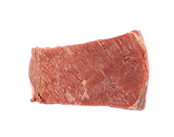 Einzelne Scheibe Rindfleisch isoliert — Stockfoto