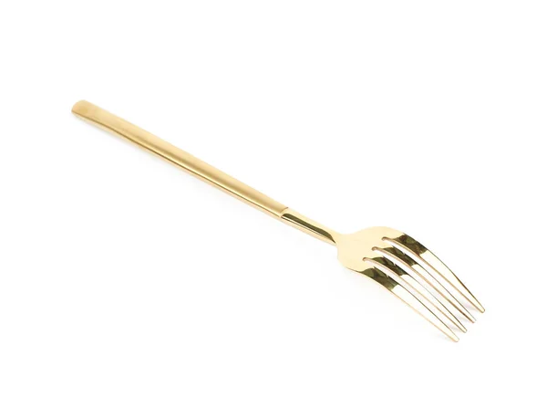 Metal dinner fork isolated — Stock Photo, Image