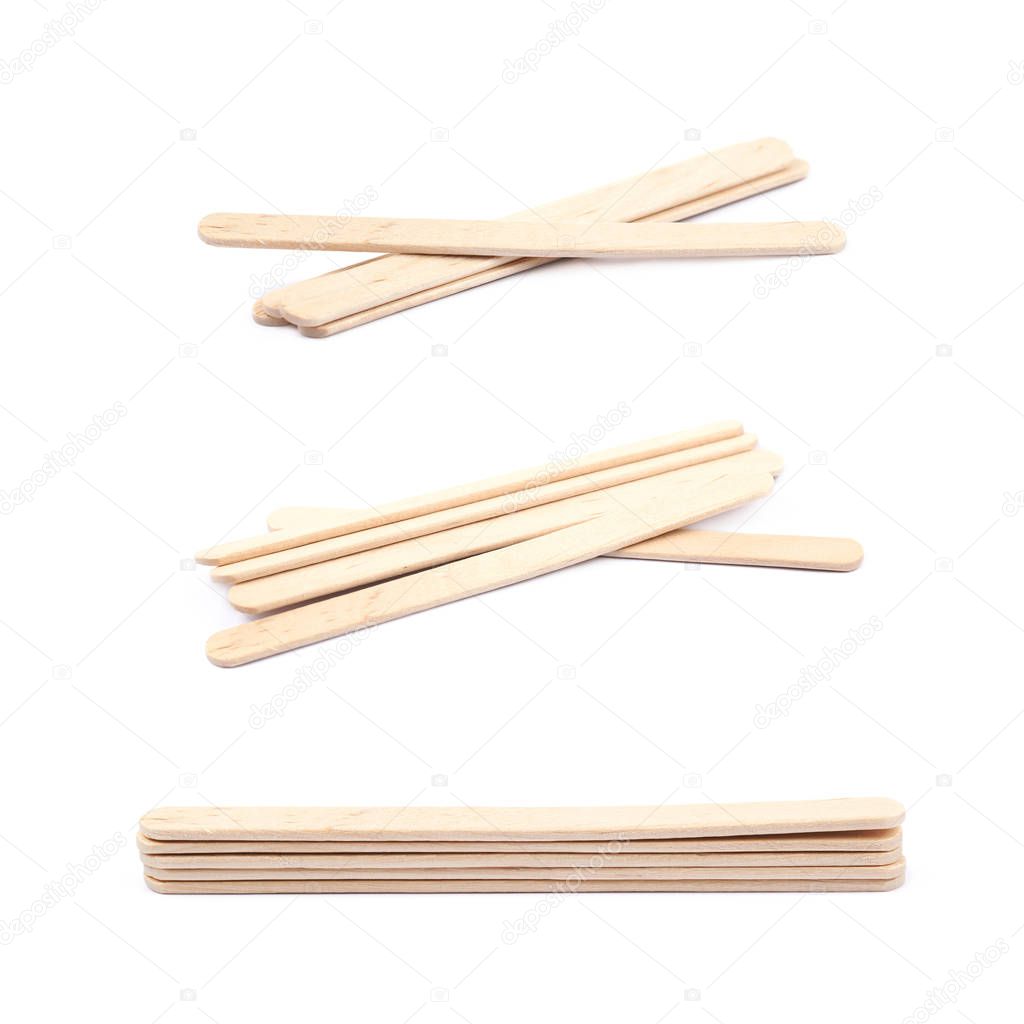 Medical test wooden stick isolated