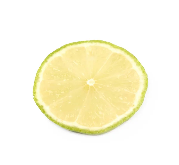 Jeden plasterek owocu limonki — Zdjęcie stockowe