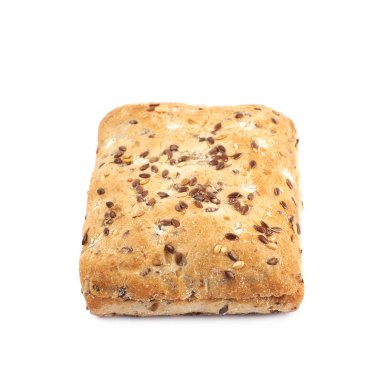 İzole kare hamburger ekmeği