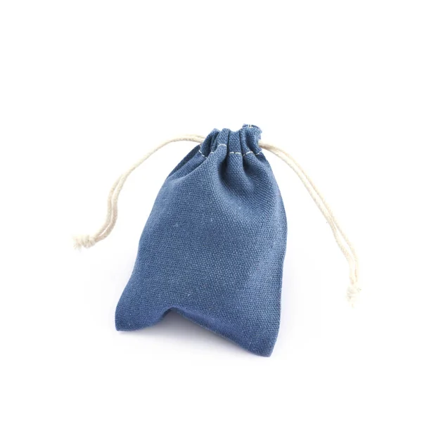 Cloth gift bag isolated — Stock Photo, Image