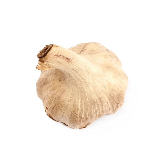 Dried garlic bulb isolated — Stock Photo, Image