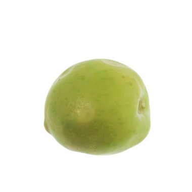 İzole tek yeşil zeytin