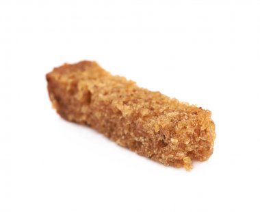 İzole tek ekmek kızarmış ekmek parçaları