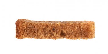 İzole tek ekmek kızarmış ekmek parçaları