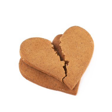 Kırık kalp şeklinde kurabiye