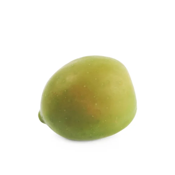 Jediné zelená olivová, samostatný — Stock fotografie