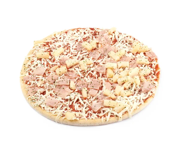 Mrożoną pizzę na białym tle — Zdjęcie stockowe