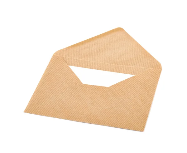 Одиночный открытый конверт — стоковое фото