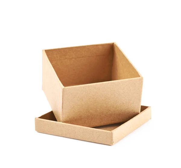 Papírové krabičky, samostatný — Stock fotografie