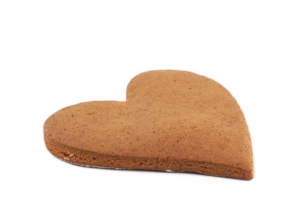 Hartvormige cookie geïsoleerd — Stockfoto