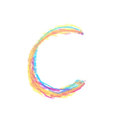 Tek elle çizilmiş mektup izole