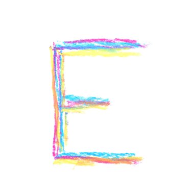 Tek elle çizilmiş mektup izole