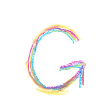 Tek elle çizilmiş mektup izole