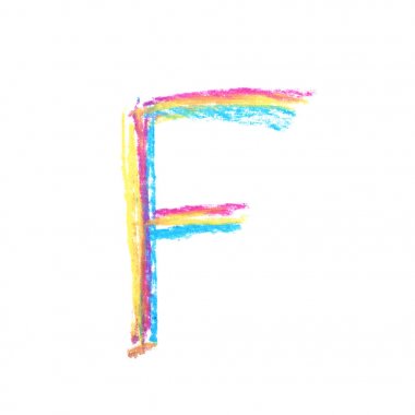 Tek elle çizilmiş mektup izole