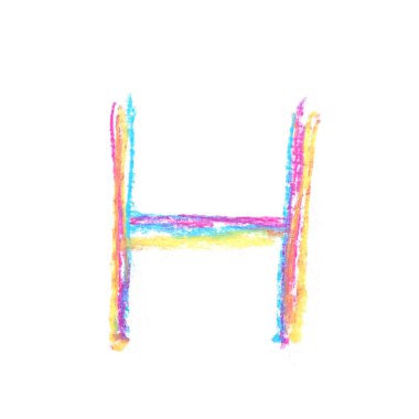 Tek elle çizilmiş mektup izole