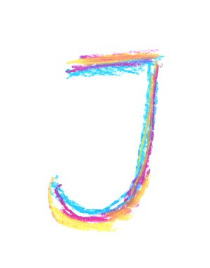 Tek elle çizilmiş mektup izole