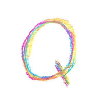 Tek elle çizilmiş mektup izole