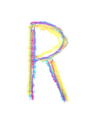 Tek elle çizilmiş mektup izole