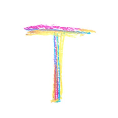 Tek elle çizilmiş mektup izole