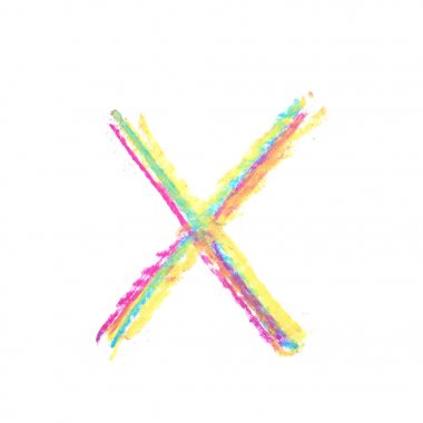 Tek elle çizilmiş mektup izole