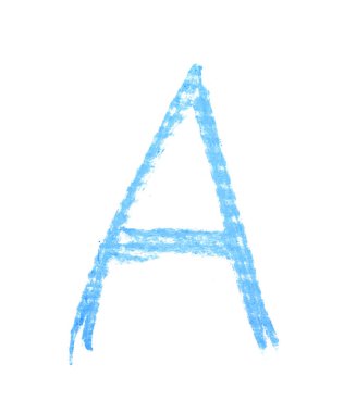 Tek elle çizilmiş mektup izole