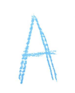 Tek elle çizilmiş mektup izole