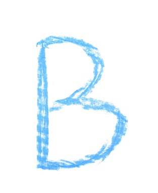 Tek elle çizilmiş mektup izole