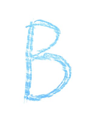 Tek elle çizilmiş mektup izole