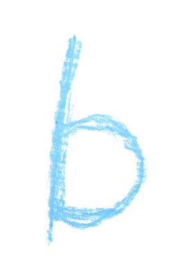 Tek elle çizilmiş mektup izole