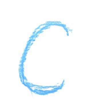 Tek elle çizilmiş mektup izole