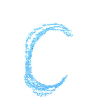 Tek elle çizilmiş mektup izole