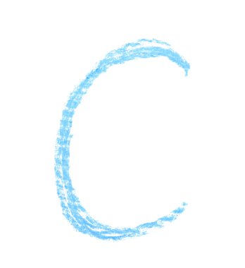 Tek elle çizilmiş mektup izole