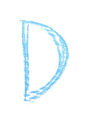 Tek elle çizilmiş mektup izole