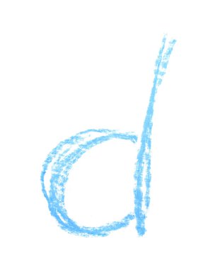 Tek elle çizilmiş mektup izole