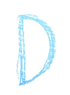 Tek elle çizilmiş mektup izole