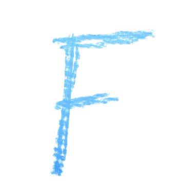 Tek elle çizilmiş mektup izole