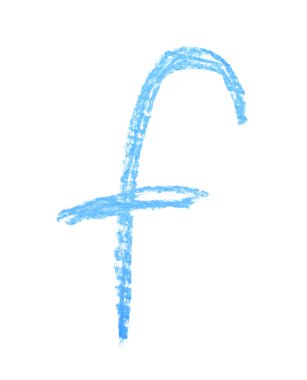 Tek elle çizilmiş mektup izole