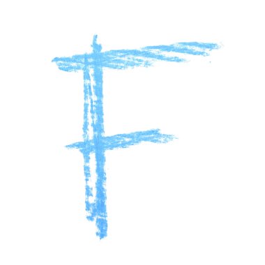 Tek elle çizilmiş mektup izole